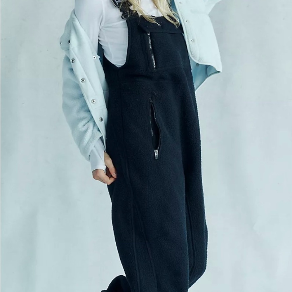 Black Free People Hit The Slopes Overalls